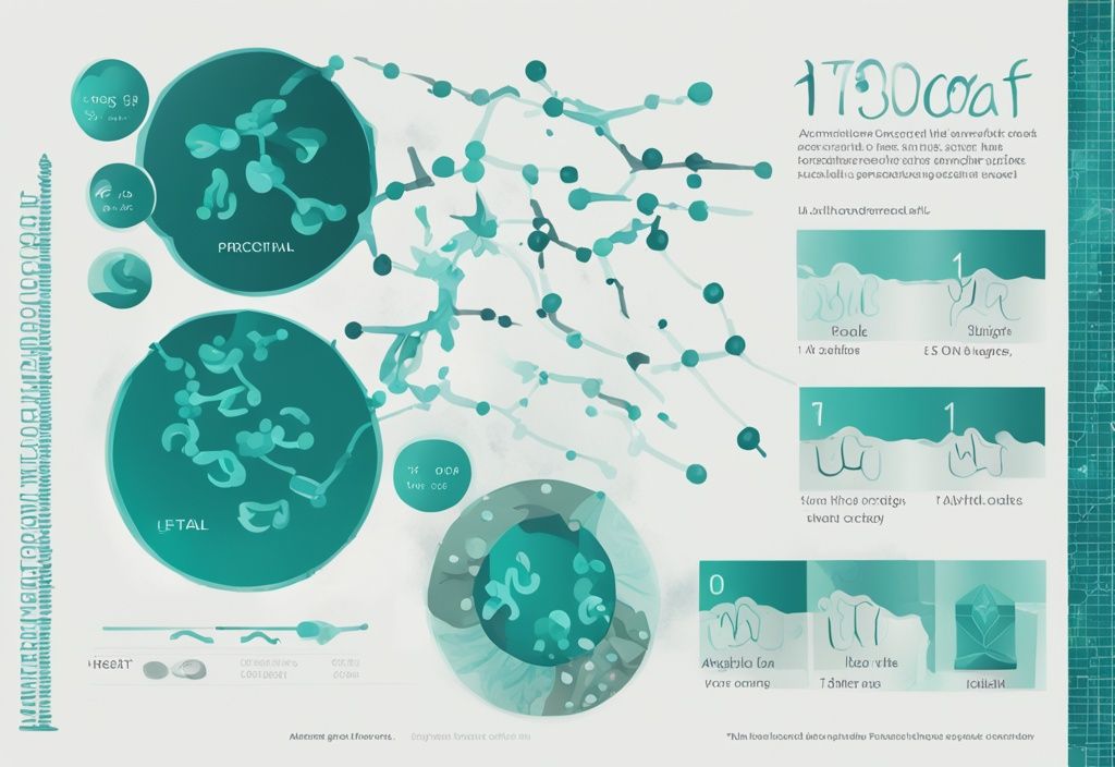 Illustrazione digitale moderna con tema principale color teal, infografica che mostra la correlazione tra aminoacidi essenziali quante proteine corrispondono.